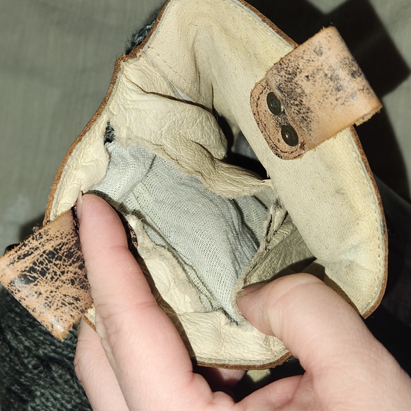 BED STU Bruges Wedge Booties Brown Distressed Leather Slouchy Knit Boots… - Picture 14 of 14